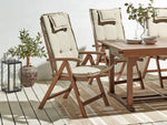 Set mit 2 Stühlen und Sitzkissen AMANTEA Akazienholz Taupe
