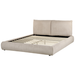 Bett mit Lattenrost Cord VINAY 160 x 200 cm Taupe