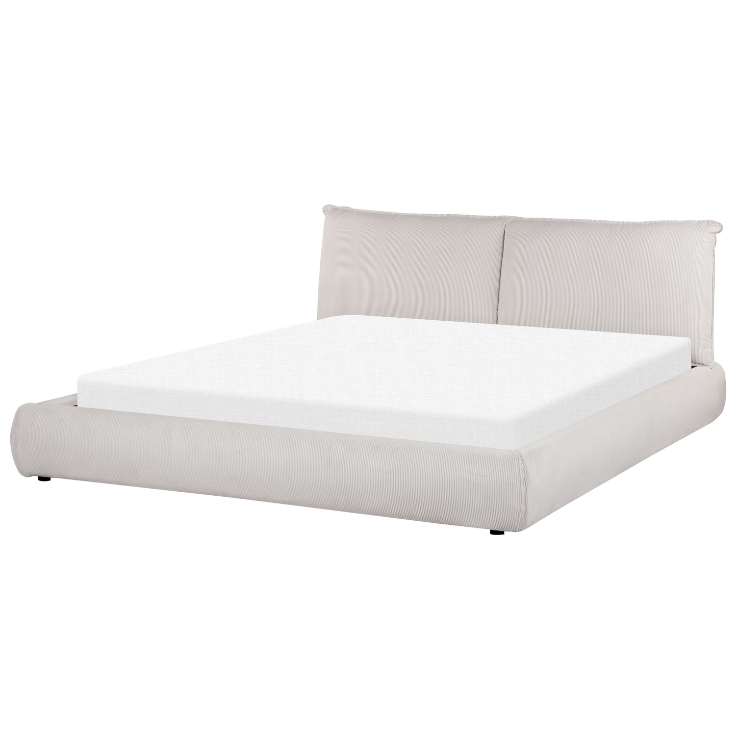 Bett mit Lattenrost Cord VINAY 180 x 200 cm Hellbeige