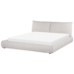 Bett mit Lattenrost Cord VINAY 180 x 200 cm Hellbeige