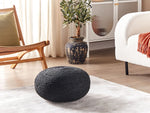Pouf Jute schwarz ⌀ 50 cm TIFELT