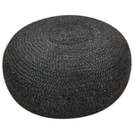 Pouf Jute schwarz ⌀ 50 cm TIFELT