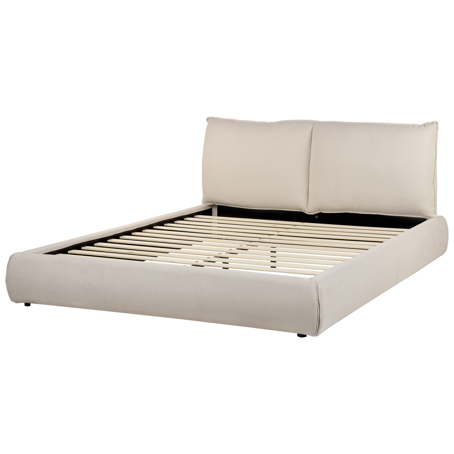 Bett mit Lattenrost Stoff VINAY 160 x 200 cm Beige