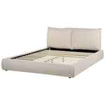 Bett mit Lattenrost Stoff VINAY 160 x 200 cm Beige