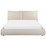 Bett mit Lattenrost Stoff VINAY 160 x 200 cm Beige