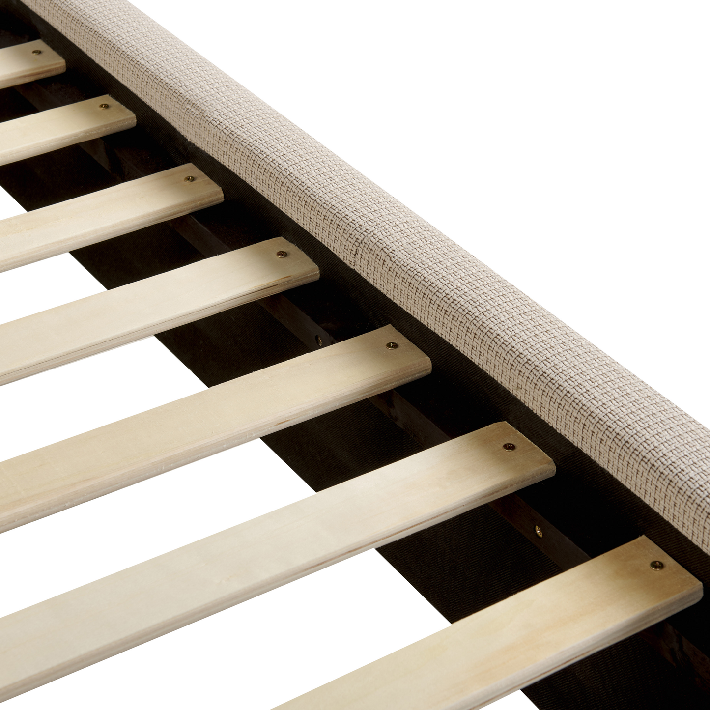 Bett mit Lattenrost Stoff VINAY 160 x 200 cm Beige