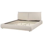 Bett mit Lattenrost Stoff VINAY 180 x 200 cm Beige