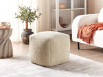 Pouf Baumwolle hellbeige 45 x 45 x 45 cm JOARA