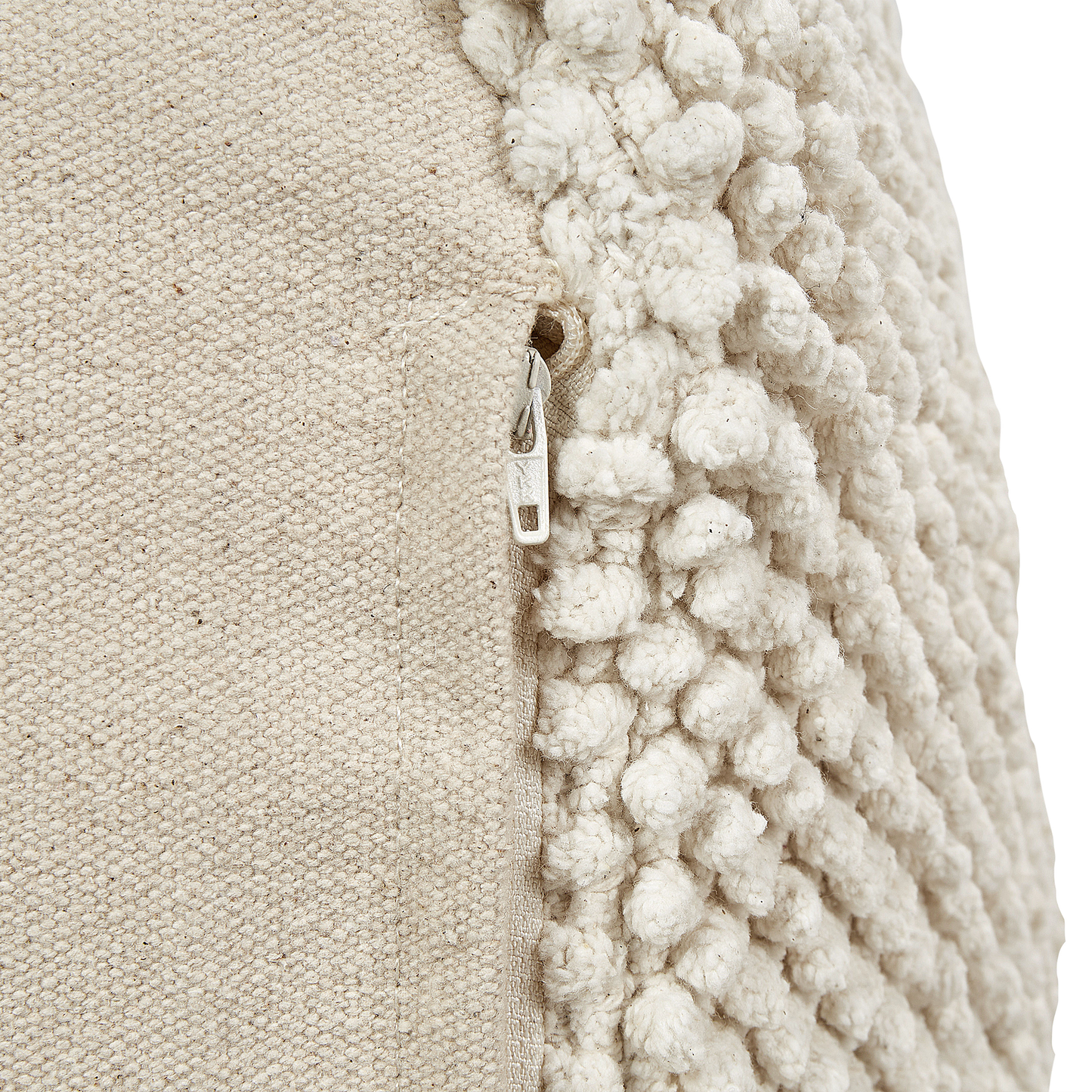 Pouf Baumwolle hellbeige 45 x 45 x 45 cm JOARA