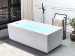 Freistehende Badewanne 169 cm x 80 cm rechteckig weiss GOCTA