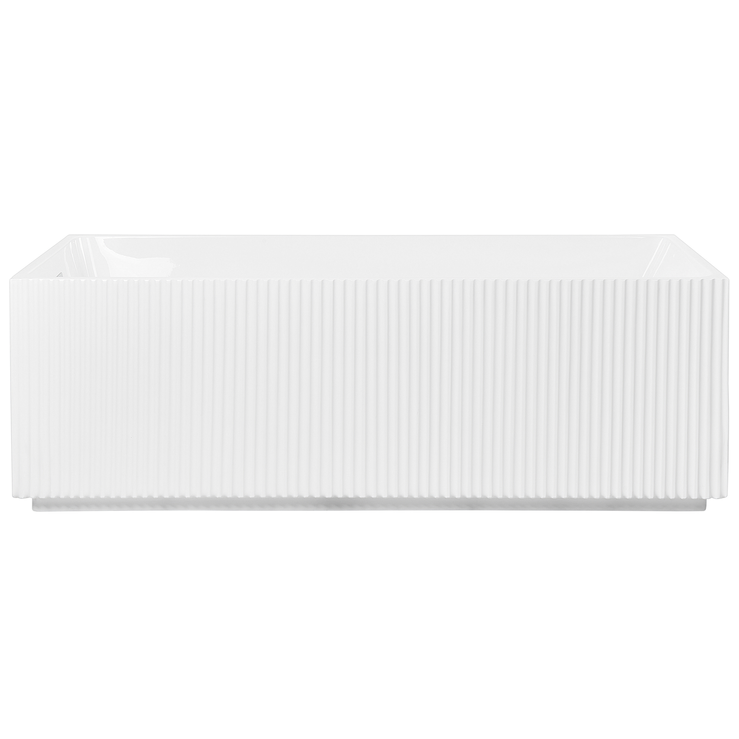 Freistehende Badewanne 169 cm x 80 cm rechteckig weiss GOCTA