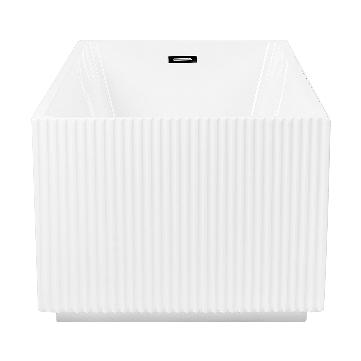 Freistehende Badewanne 169 cm x 80 cm rechteckig weiss GOCTA