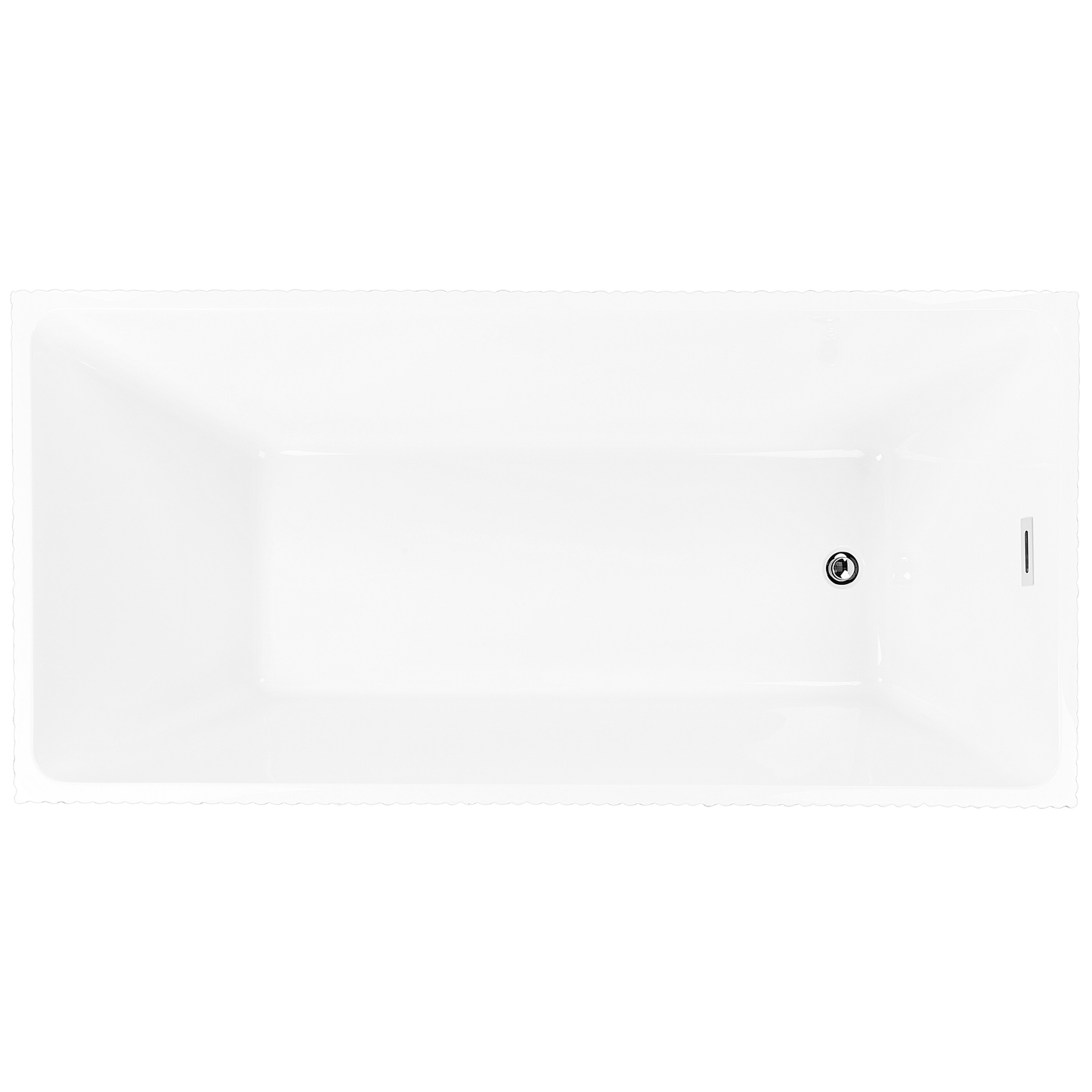 Freistehende Badewanne 169 cm x 80 cm rechteckig weiss GOCTA