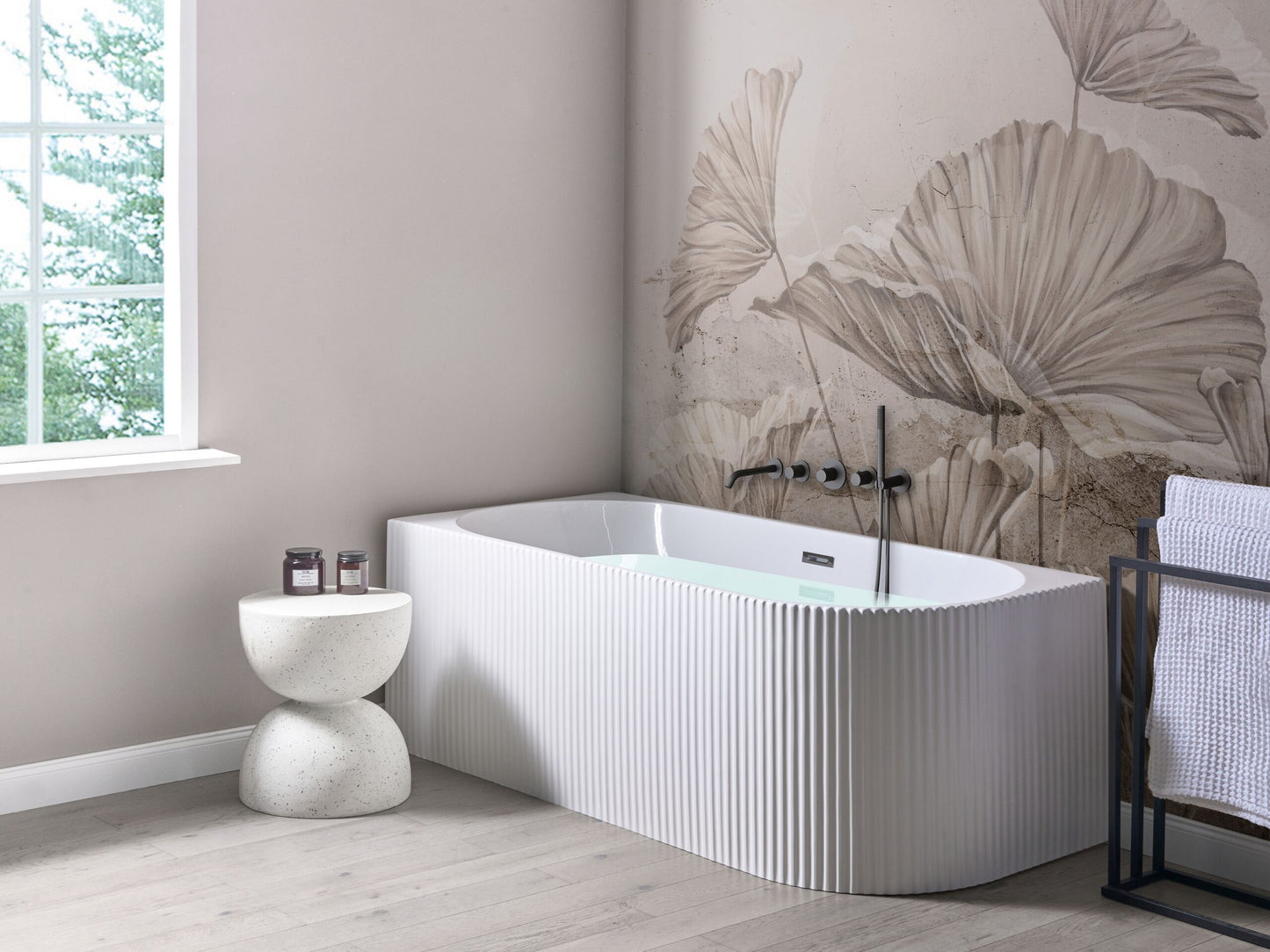 Eckbadewanne rechts 169 x 80 cm weiss GOCTA