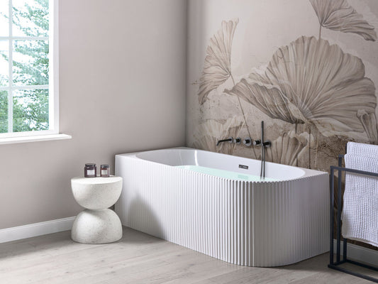 Eckbadewanne rechts 169 x 80 cm weiss GOCTA