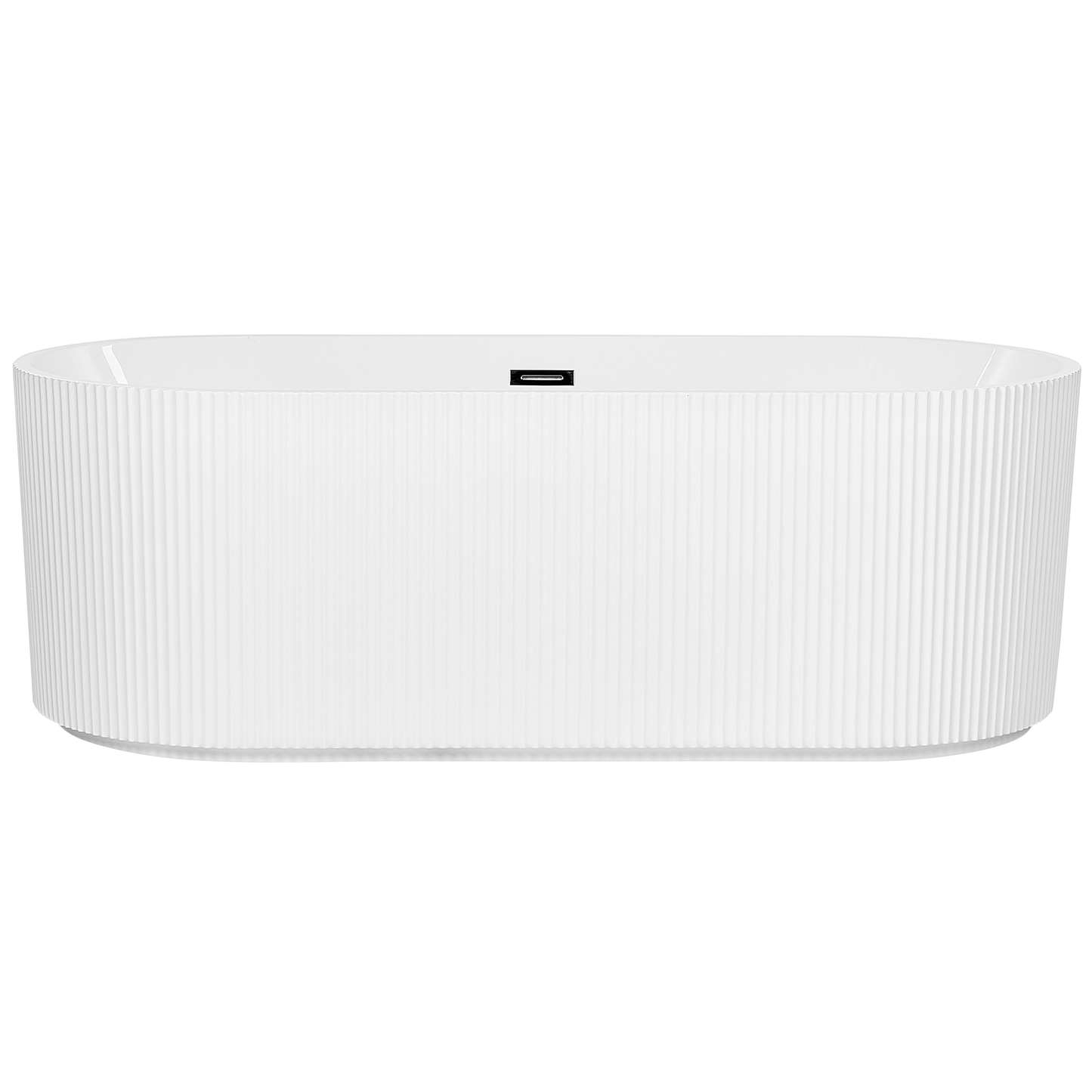 Freistehende Badewanne 169 x 80 cm oval weiss GOCTA