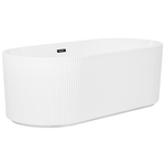 Freistehende Badewanne 169 x 80 cm oval weiss GOCTA