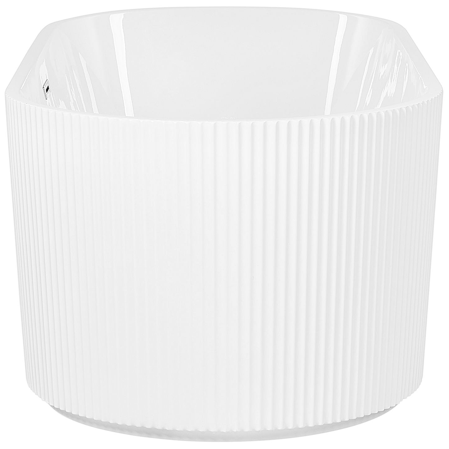 Freistehende Badewanne 169 x 80 cm oval weiss GOCTA