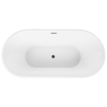 Freistehende Badewanne 169 x 80 cm oval weiss GOCTA