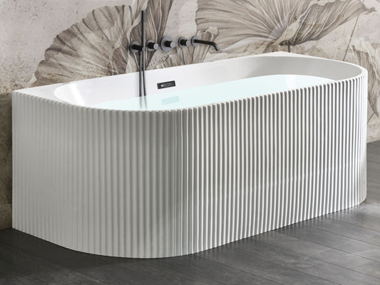 Badewanne 167 x 73 cm oval weiss GOCTA