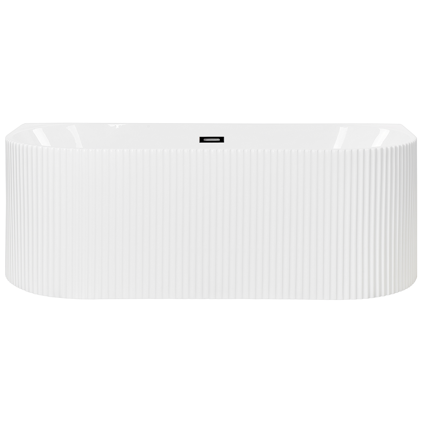 Badewanne 167 x 73 cm oval weiss GOCTA