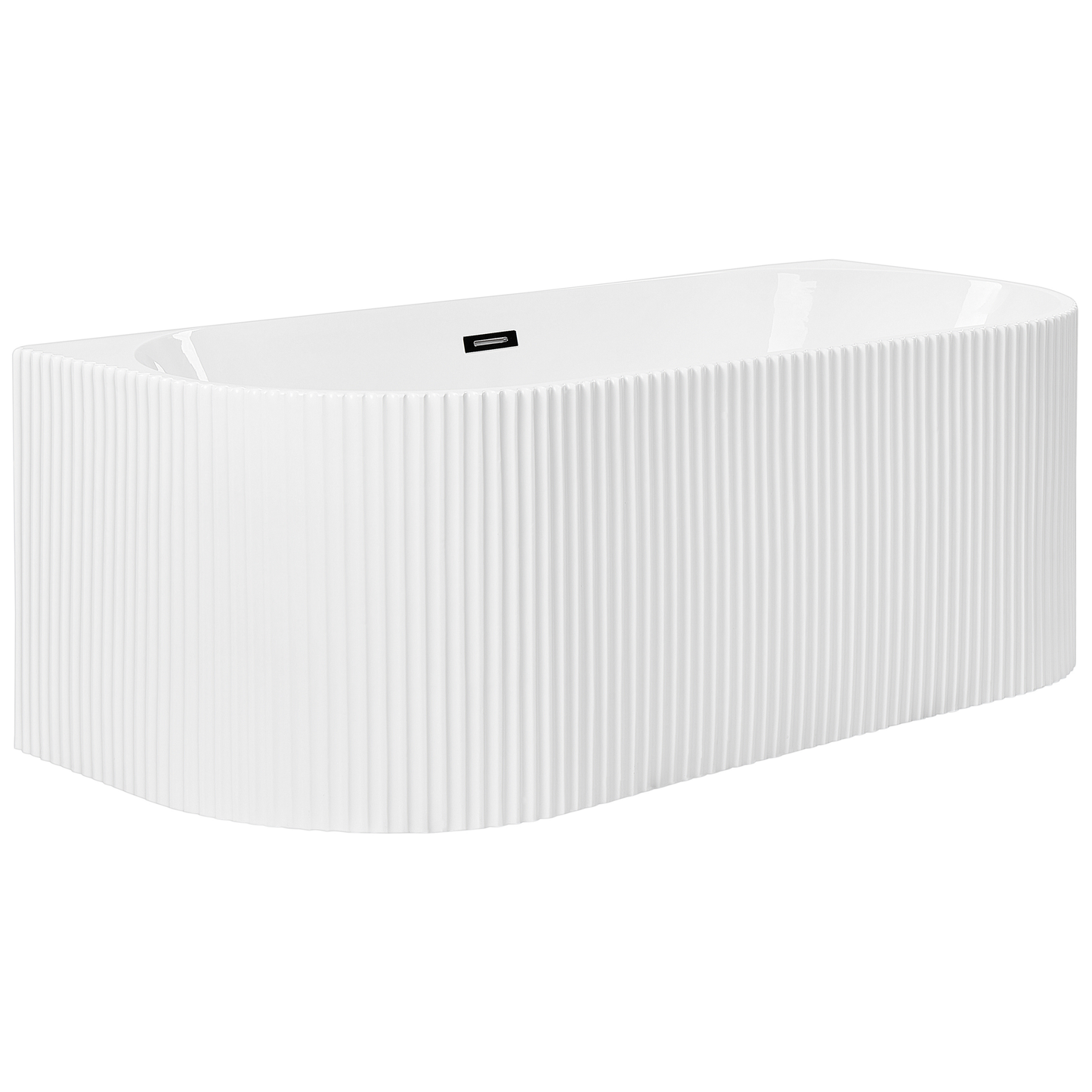 Badewanne 167 x 73 cm oval weiss GOCTA