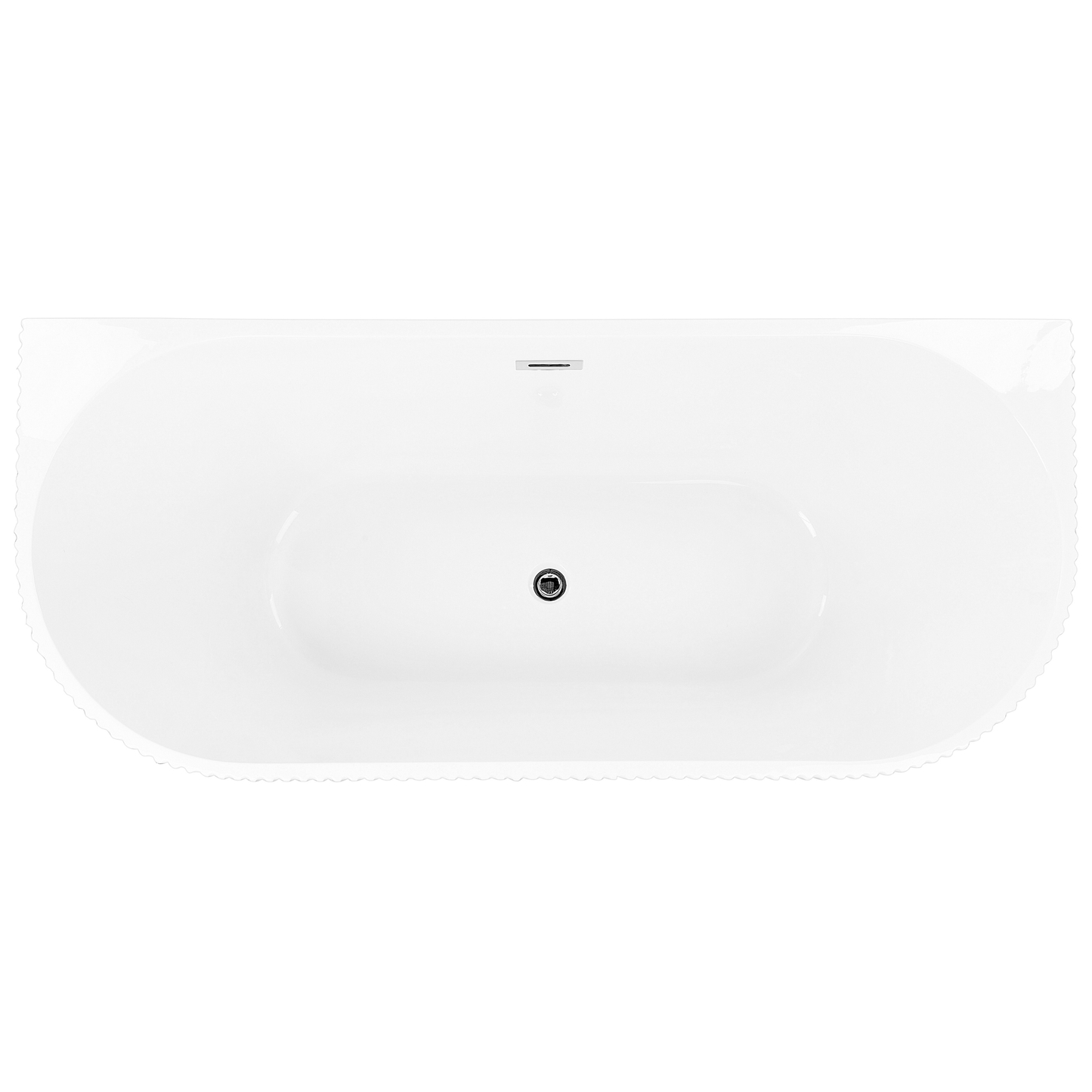 Badewanne 167 x 73 cm oval weiss GOCTA