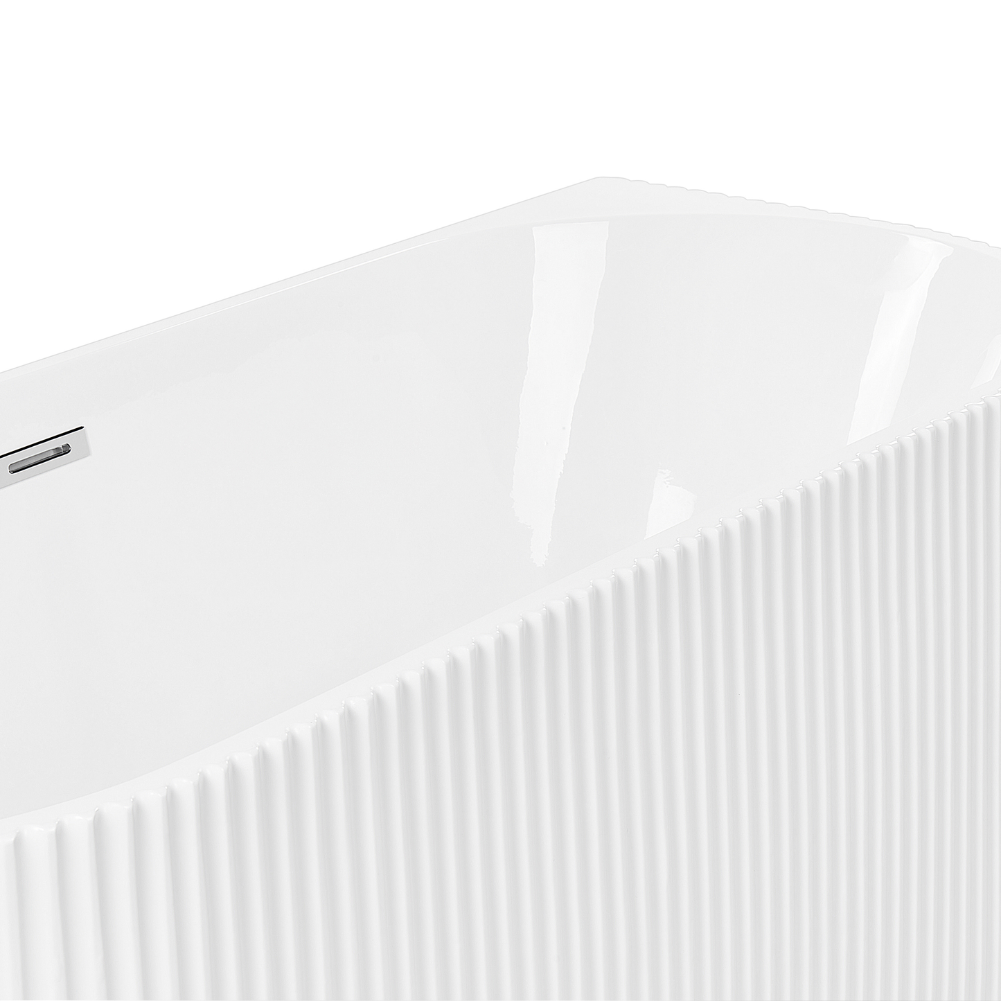 Badewanne 167 x 73 cm oval weiss GOCTA