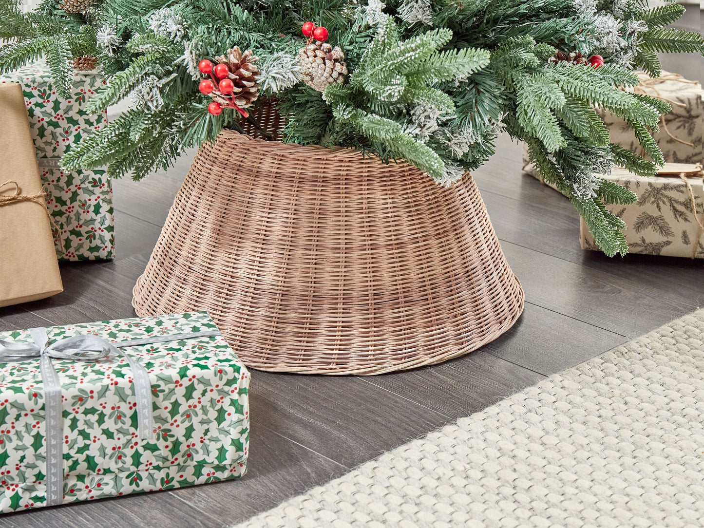 Weihnachtsbaumkragen Rattan  cm Natürlich CHANT