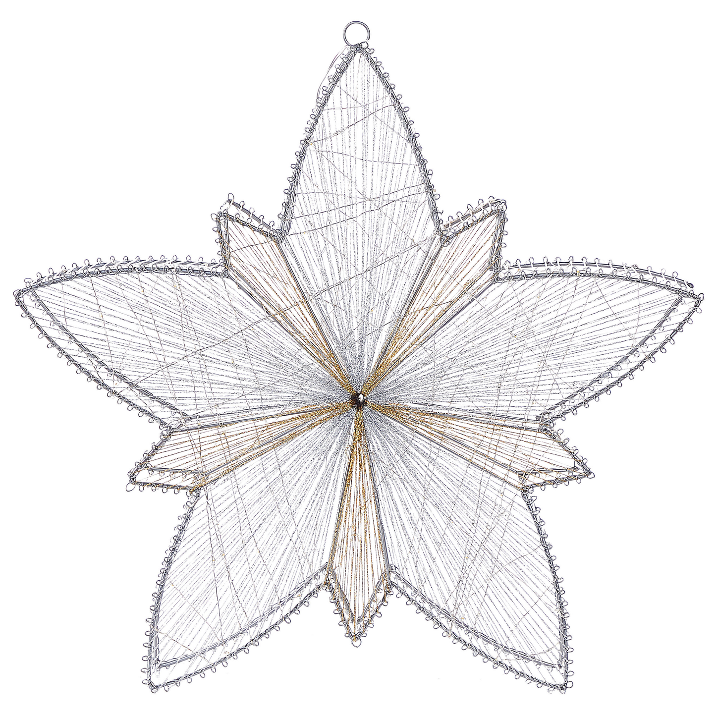 Outdoor Weihnachtsbeleuchtung LED silber Sternform 50 cm HOFSOS