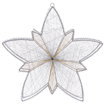 Outdoor Weihnachtsbeleuchtung LED silber Sternform 50 cm HOFSOS