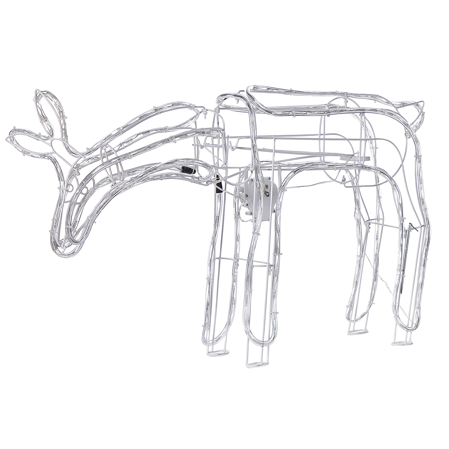 Outdoor Weihnachtsbeleuchtung LED weiss Reh mit beweglichem Kopf 53 cm KRISTNES