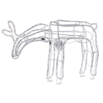 Outdoor Weihnachtsbeleuchtung LED weiss Reh mit beweglichem Kopf 53 cm KRISTNES