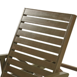 Gartenliege Akazienholz dunkelbraun Auflage blau rollbar AMANTEA