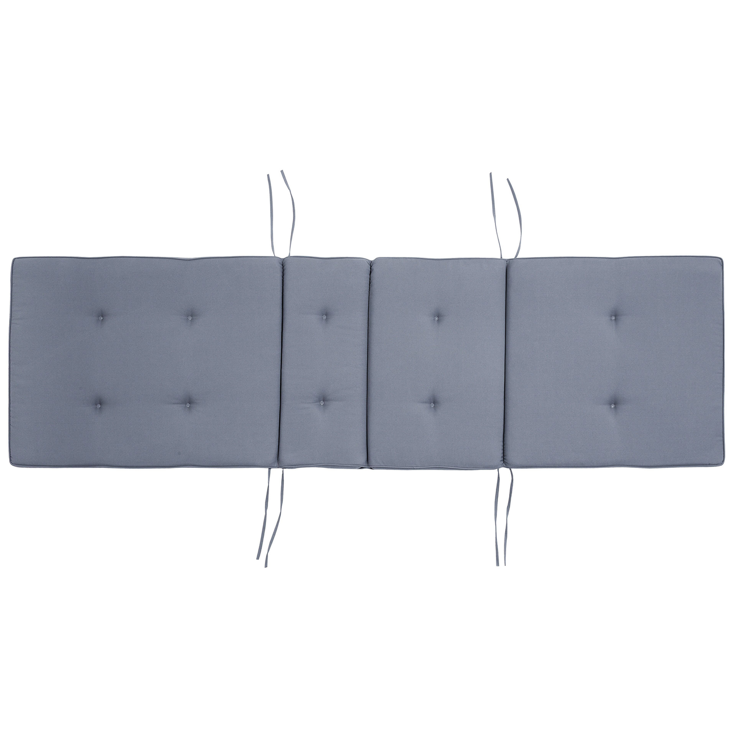 Gartenliege Akazienholz dunkelbraun Auflage blau rollbar AMANTEA