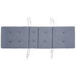 Gartenliege Akazienholz dunkelbraun Auflage blau rollbar AMANTEA