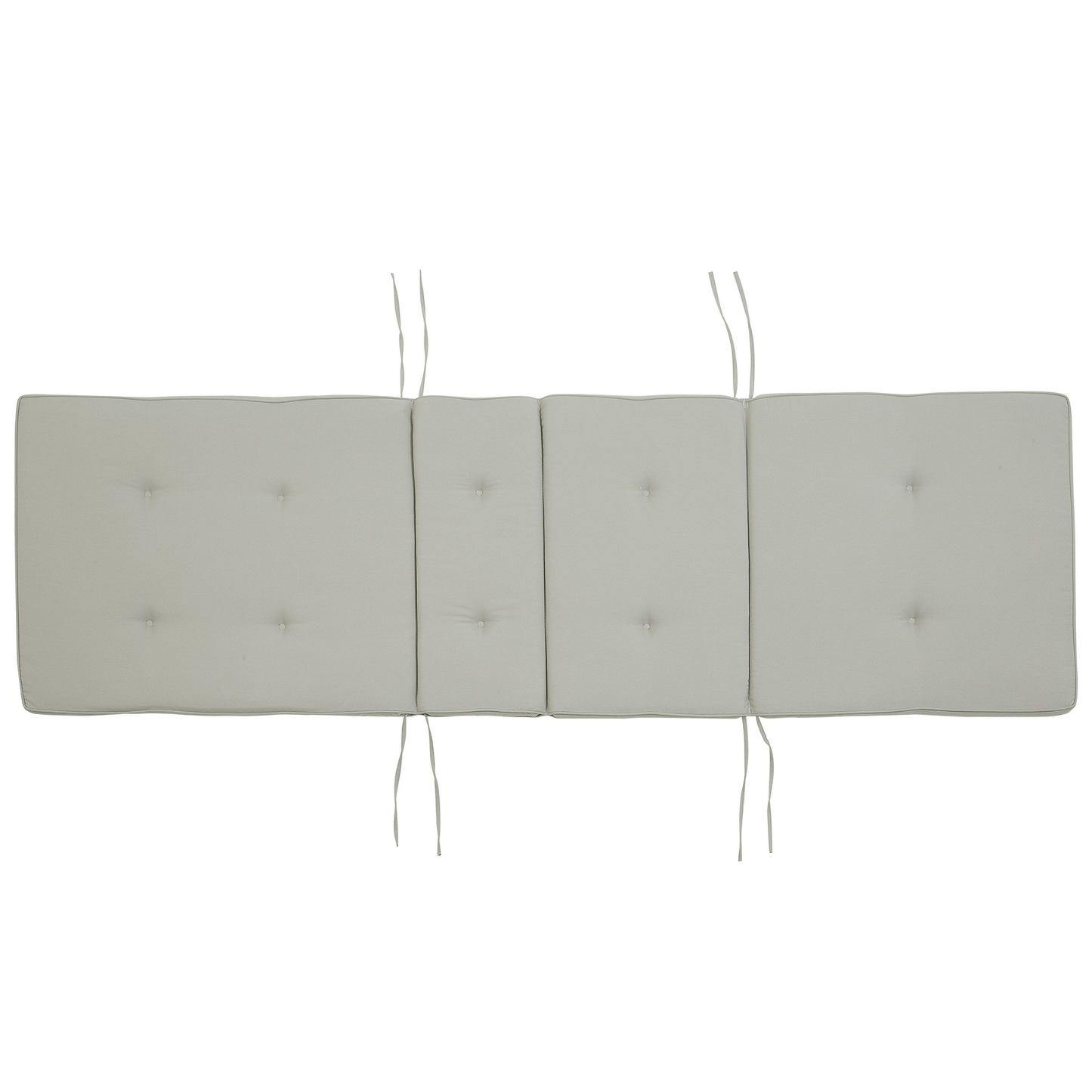 Gartenliege Akazienholz dunkelbraun Auflage taupe rollbar AMANTEA