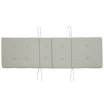 Gartenliege Akazienholz dunkelbraun Auflage taupe rollbar AMANTEA