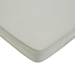 Gartenliege Akazienholz dunkelbraun Auflage taupe rollbar AMANTEA