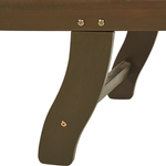 Gartenliege Akazienholz dunkelbraun Auflage taupe rollbar AMANTEA