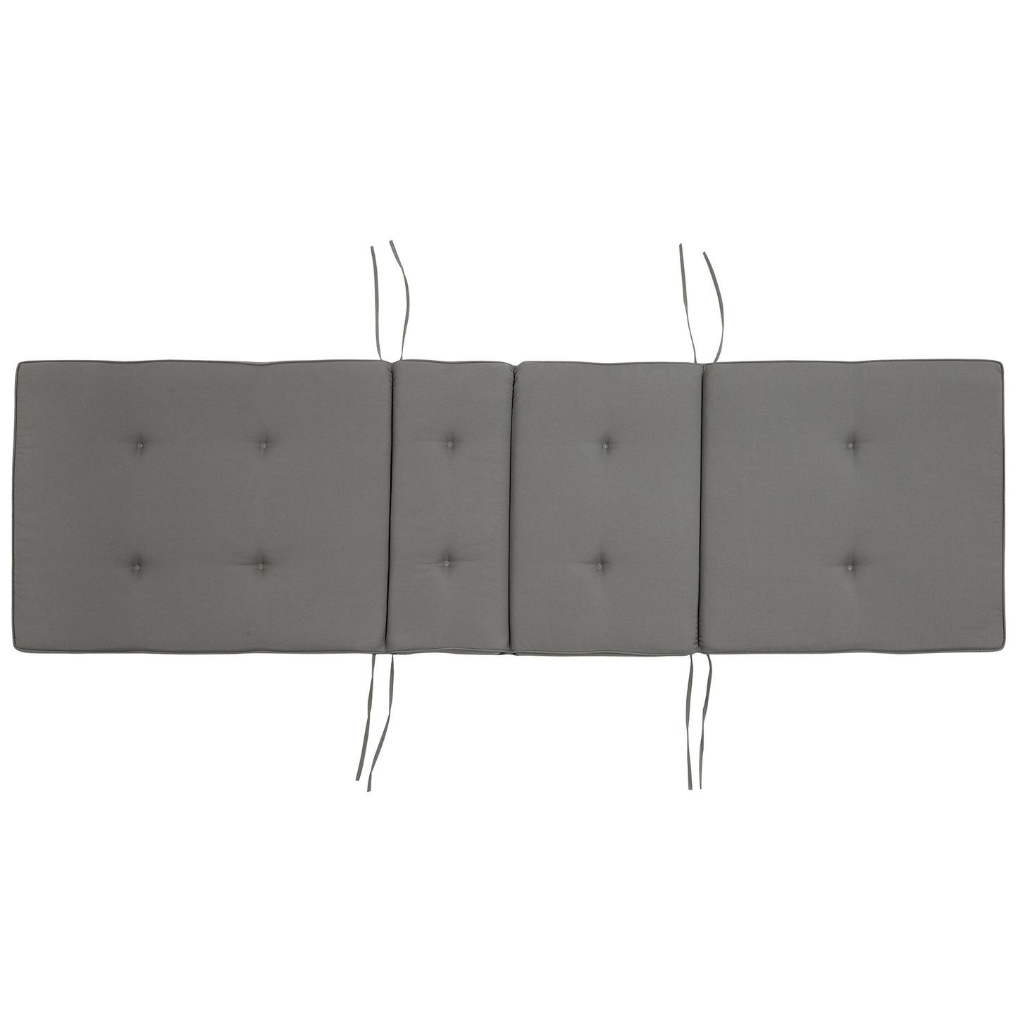 Gartenliege Akazienholz dunkelbraun Auflage grau rollbar AMANTEA