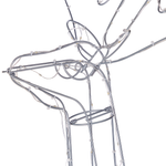 Outdoor Weihnachtsbeleuchtung LED silber Hirsch 117 cm LAUGAR