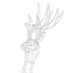 Outdoor Weihnachtsbeleuchtung LED silber Rentier 150 cm HELLA