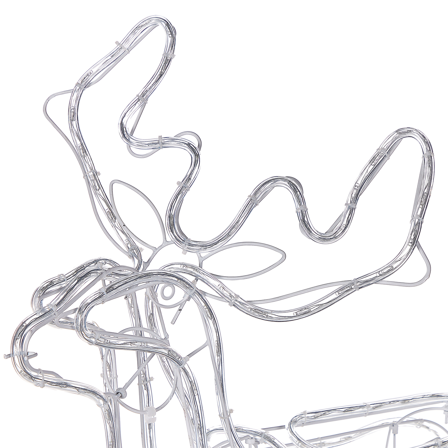 Outdoor Weihnachtsbeleuchtung LED weiss Rentier mit beweglichem Kopf 94 cm INNNES