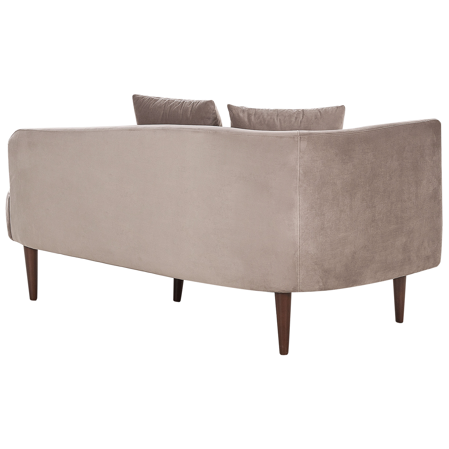 Chaiselongue Samtstoff taupe linksseitig CHAUMONT