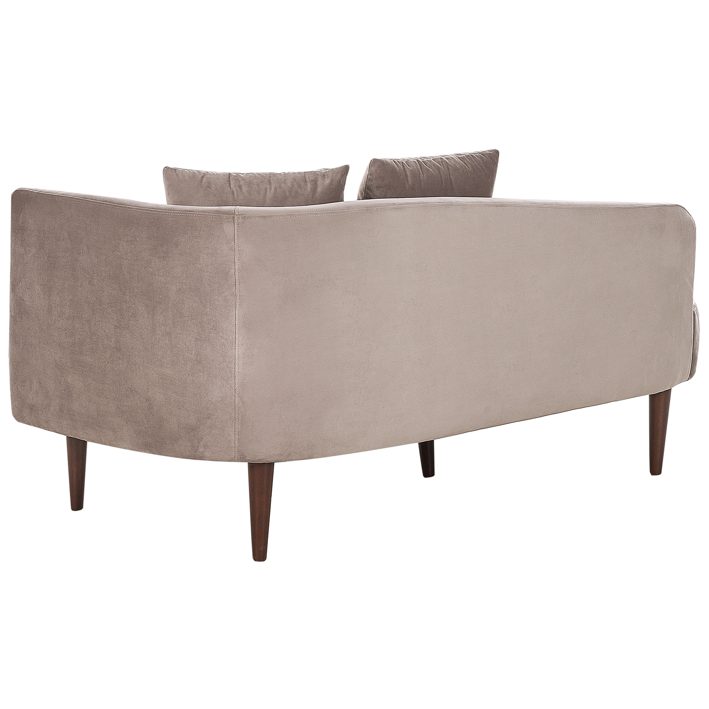 Chaiselongue Samtstoff taupe rechtsseitig CHAUMONT