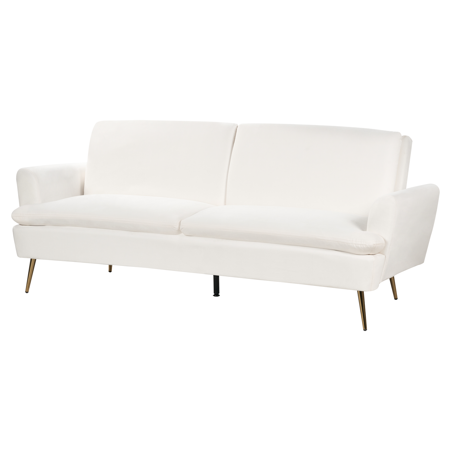 Schlafsofa 3-Sitzer Samtstoff Cremeweiss VETTRE