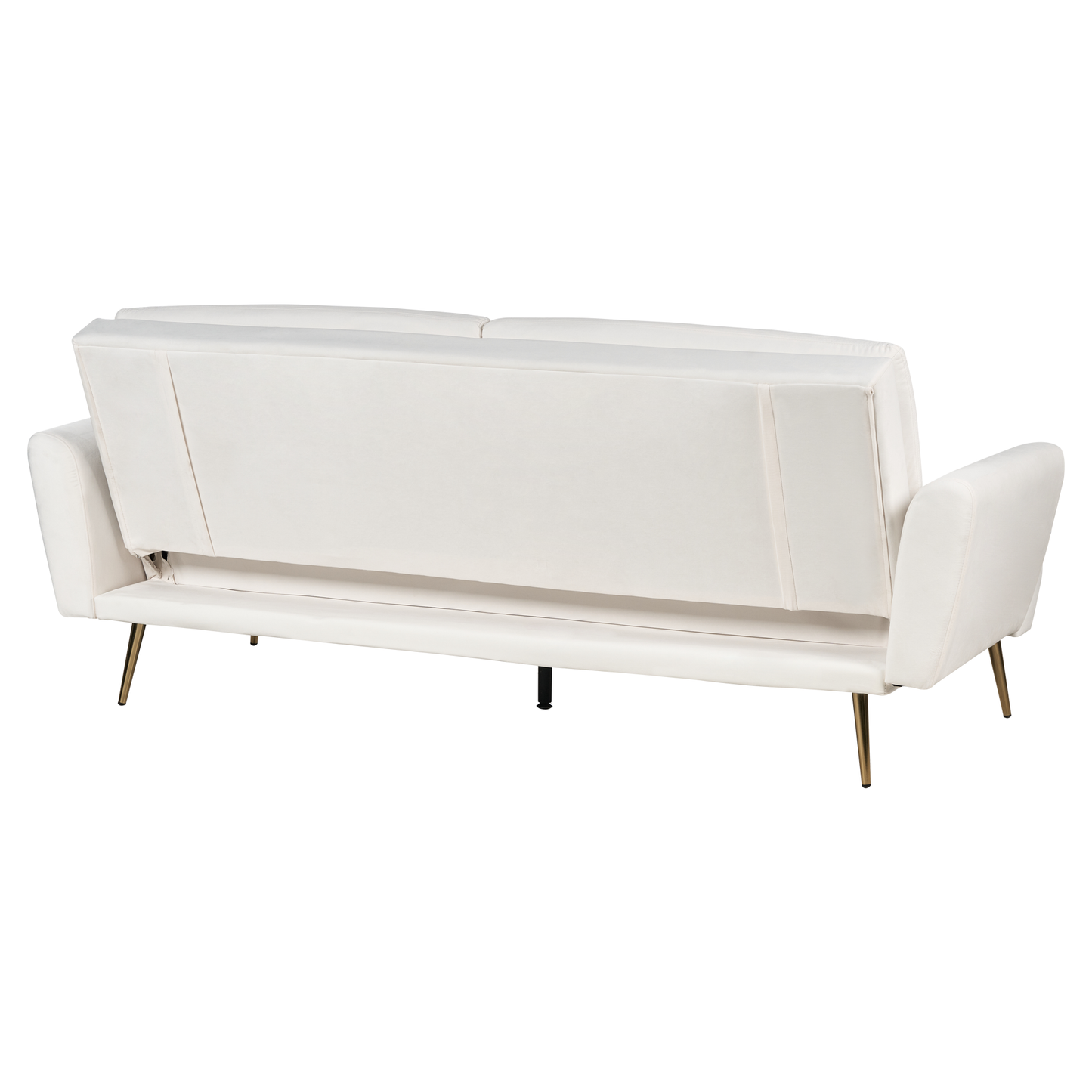 Schlafsofa 3-Sitzer Samtstoff Cremeweiss VETTRE