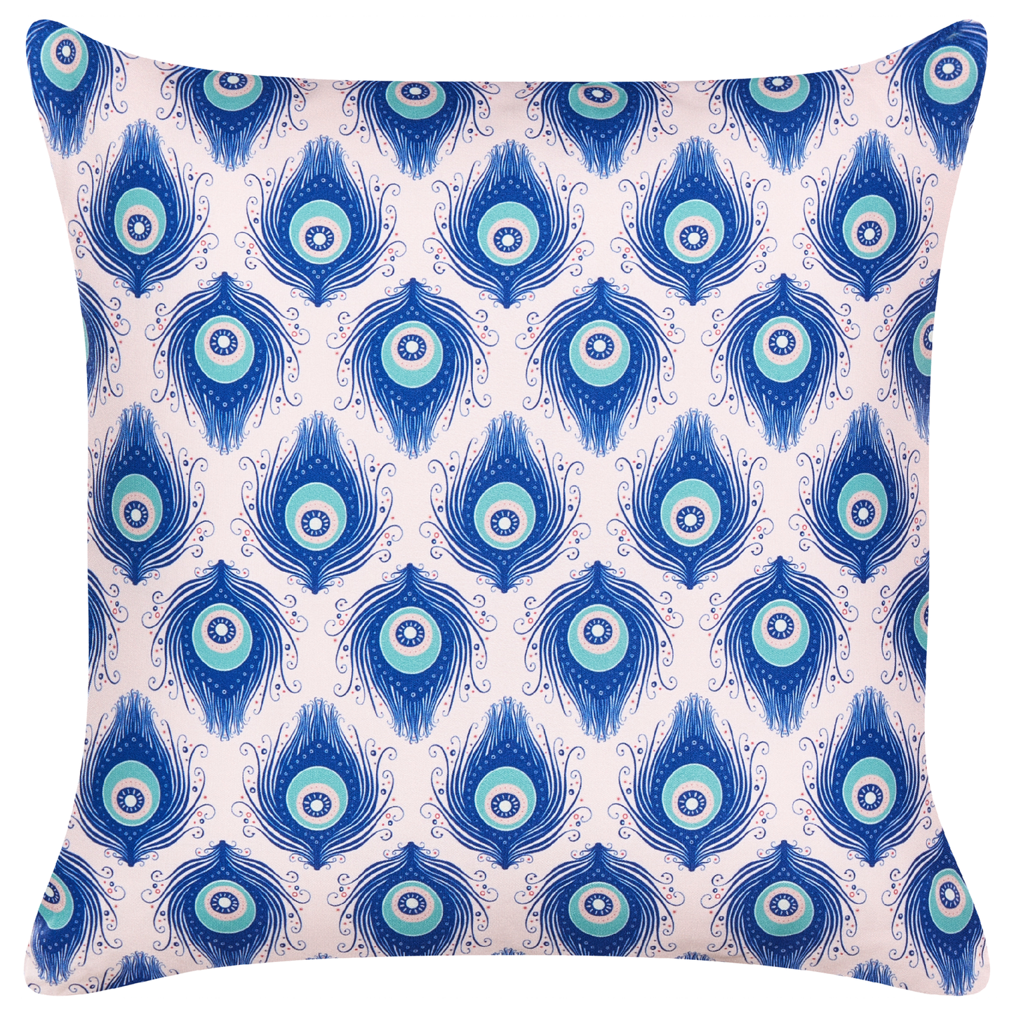 Gartenkissen 2er Set CERIANA Tiermuster 45 x 45 cm Blau