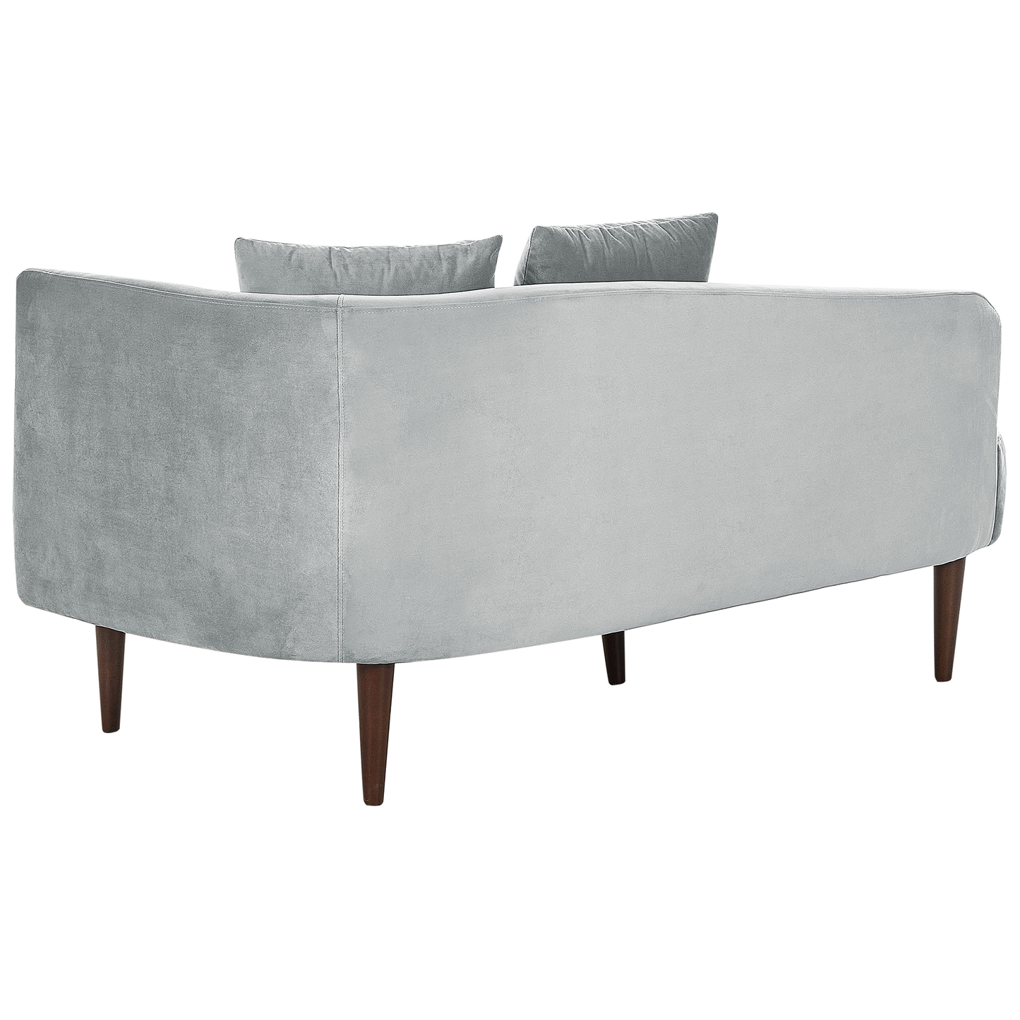 Chaiselongue Samtstoff hellgrau rechtsseitig CHAUMONT